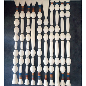 Tapiz de Pared Bohemio Grande de Macramé para Cabecera de Dormitorio con Patrón Vertical, Tapiz de Pared Mexicano, Técnica Mixta Cdice - Product Image 1