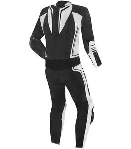 Équipement de moto de vêtements de sport professionnels-Combinaison de course en cuir pleine fleur avec coutures de sécurité Caractéristique coupe-vent - Product Image 4