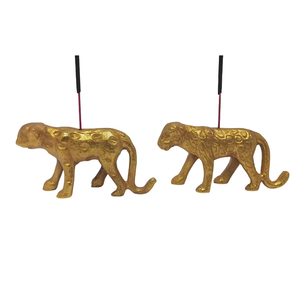 ชุดที่ตั้งธูปรูปสัตว์สีทอง2อันสำหรับการเผากลิ่นหอมและใช้ตกแต่งบ้านสำนักงาน - Product Image 1