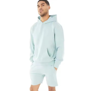 Custom <b>Men's</b> Hoodie <b>Shorts</b> Set Streetwear Jogger Hoodies <b>Shorts</b> <b>Men</b> <b>Long</b> Sleeve Two Piece Tracksuits OEM Breathable Sweatsuit - Product Image 4