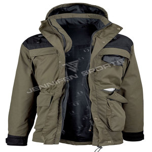 Made Measure Breathable 100% Cotton Canvas Outdoor Hunting Jacket for Men Four Pockets Customizable Logo Polyester Lining Winter - Product Image 2