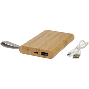 Power Bank Ecologico Tulda in Bambù da 5000mAh per Gadget Promozionali - Product Image 4