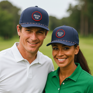 หมวกเบสบอล5แผงติดโลโก้พีวีซีหมวกปีกโค้งสำหรับเล่นกีฬาหมวกกอล์ฟกันน้ำ - Product Image 6