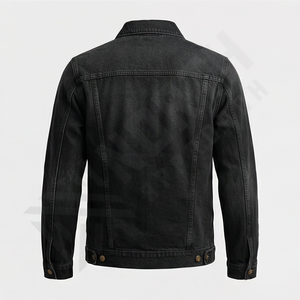 Chaqueta Vaquera de Mezclilla para Hombre, Estilo Vintage, Lavado Desgastado, Cuello Alto, Reversible, Prenda Exterior Moderna - Product Image 2