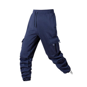 ชุดวอร์มผ้าคอตตอนสำหรับผู้ชายทรงสลิมฟิตกางเกงกีฬาพิมพ์โลโก้ตามสั่ง - Product Image 3