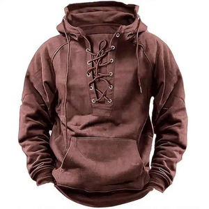 Sweats à capuche doublés thermiques 100% coton avec fermeture à cordon personnalisé Pull Hoodies Prix bon marché pour Noël et le Nouvel An - Product Image 2