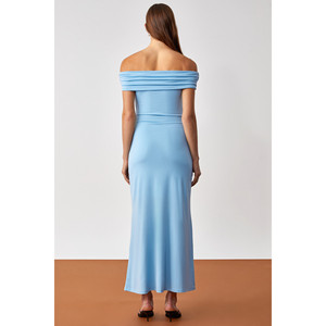 ETHIQUET ANKALA Robe à manches courtes et col Carmen pour femme - Product Image 6