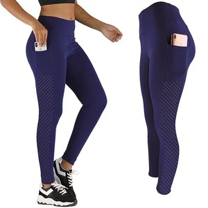 Pantalon de sport de Fitness de haute qualité sans couture pour femme, legging de Yoga personnalisé avec poche, livraison directe - Product Image 5