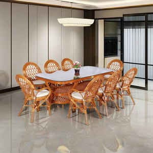 Ensemble de table à manger en rotin moderne (Ensemble de table à manger Java) pour hôtels et villas, meubles de maison en provenance d'Indonésie - Product Image 3