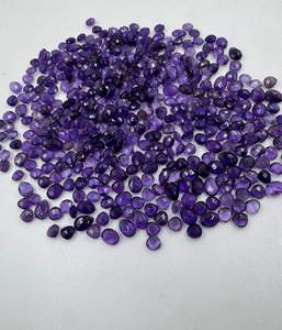 Haute qualité violet améthyste Briolette Checker coupe lâche mélange naturel forme pour la fabrication de bijoux en gros gemmes différentes tailles - Product Image 2