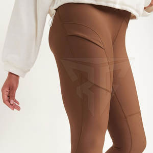 Pantalones de Yoga Active Fitness XXL para mujer, longitud media alta, estilo informal, Control de barriga, cintura elástica, malla Sexy con patrón sólido - Product Image 4