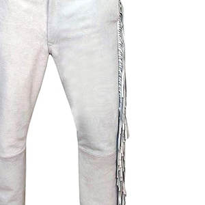 Lightweight Best Selling Fringe Suede Leather Men's <b>Pants</b> Washed Casual Clothing Premium Quality Men Fringe Suede Leather <b>Pants</b> - Product Image 6