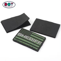 Écussons adhésifs auto-agrippants personnalisés en usine, logo drapeau USA 3D, patchs en caoutchouc PVC souple pour uniformes sportifs, casquettes et chapeaux