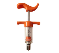 Seringue Doseuse Incassable à Corps en Plastique Luer Lock pour Bétail Vétérinaire TPX Couleur Orange