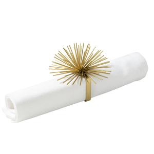 Anneau de serviette en feuille d'érable coulé le plus vendu décoration de table d'hôtels réutilisables finis en or pour les mariages à des prix abordables - Product Image 2