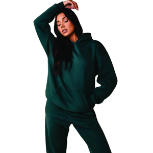 Coton lourd unisexe surdimensionné sport fermeture éclair à capuche polaire sweat décontracté Streetwear survêtements pour femmes hiver - Product Image 3