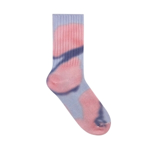 Venta al por mayor ODM transpirable Tie Dye algodón Crew calcetines Casual Streetwear gradiente media pantorrilla moda calcetines antibacterianos para los hombres - Product Image 4