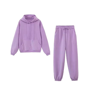 Conjunto Deportivo de Buena Calidad en Colores Claros, Sudadera con Estampado Tie Dye y Pantalones de Chándal 100% Algodón, Grueso y Transpirable - Product Image 1