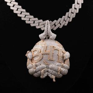 Pendentif en diamant moissanite personnalisé B4T, style hip-hop, bijoux pour les fêtes, les mariages et les cadeaux, diamant moissanite personnalisé B4T - Product Image 5