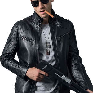 Veste en cuir d'agneau de qualité supérieure pour homme, best-seller, design tendance, nouvelle arrivée, idéale pour la moto. - Product Image 5