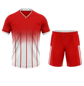 定制专业2023男子足球制服足球球衣普通足球运动服涤纶球衣