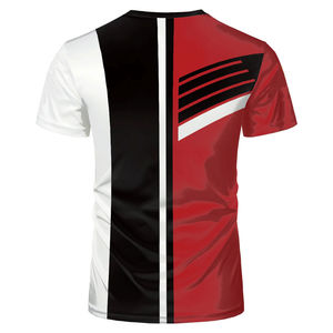 100% Polyester Dry Fit Sportswear Logo personnalisé imprimé T-shirts de sublimation vierges T-shirts tricotés à motif solide - Product Image 3