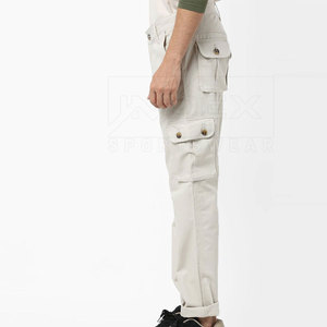 กางเกงคาร์โก้ฮิปฮอปลำลองของผู้ชายเสื้อผ้ากลางแจ้งกลางเอวผ้าฝ้ายน้ำหนักเบามีหลายกระเป๋า - Product Image 4