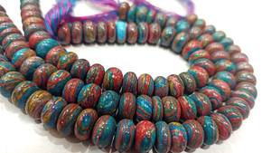 ลูกปัดฟอร์ไดท์ธรรมชาติเส้นเรียบ8มม. ยาว8นิ้วสำหรับทำเครื่องประดับลูกปัดอัญมณี - Product Image 2