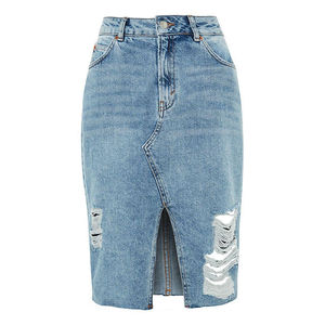 Best Selling Women's Retro Slim Fit <b>Denim</b> <b>Skirt</b> High Quality Wholesale Cotton Material Custom Logo Casual Style Costumes - Product Image 2