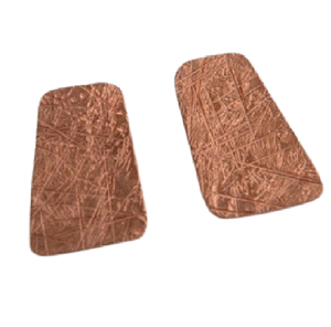 Pendientes de cobre puro de diseño geométrico indio y chino a precio económico, modernos y cómodos para usar todo el día. - Product Image 2