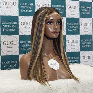 100% perruques de cheveux humains vietnamiens bruts personnalisé os droit vague profonde crépus boucles longue longueur Double dessiné vendeur direct transparent - Product Image 2