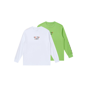 Nuevo diseño personalizado Unisex camisetas de manga larga para hombre Camiseta 100% algodón personalizado bordado camiseta - Product Image 1