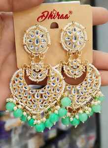 Hermosos pendientes de alta calidad para mujer, perfectos para bodas, ocasiones festivas, par con Ropa Étnica y ropa occidental Indo - Product Image 6