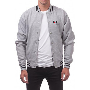 Chaqueta Urbana para Hombre, Estilo Letterman, Cuello Alto, Logotipo Frontal, Elegante, Casual, Reversible, Tejido Cómodo para Moda Urbana - Product Image 1