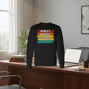 T-shirt à manches longues « Le conseiller le plus moyen du monde » – Produit promotionnel pour la catégorie des conseillers - Product Image 3