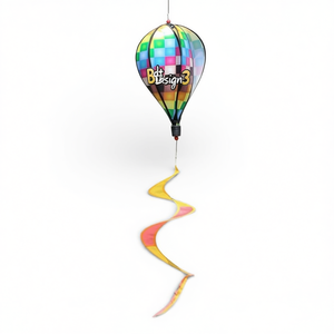 Bdt Design3 Spiral Tail Wind Chime with Rainbow <b>Balloon</b> 28cm Diameter 110cm Length Christmas Decorations - Product Image 2