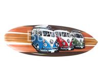 Planche de surf en bois en gros, décoration de la maison, thème voiture VW, décoration miniature en bois unique avec peinture à l'aérographe