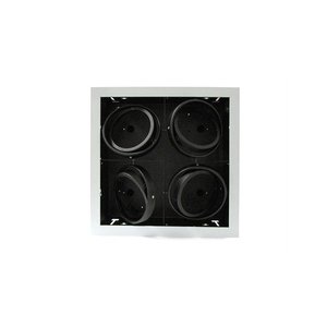 Alloggiamento per plafoniera a incasso quadrato regolabile per lampade a LED 4 AR111, cornice bianca-illuminazione/accessori - Product Image 1