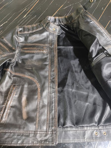 แจ็คเก็ตหนังแกะมีซิปสำหรับผู้ชายแจ็กเก็ตแฟชั่นฮิปฮอปสำหรับผู้ชาย - Product Image 6