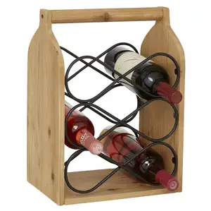 New Arrival 2023 Wine <b>Rack</b> Solid Wood Metal Glass Steel Home & Restaurant Wine Cooler for Wedding Party Decorative <b>Bar</b> Organizer - Product Image 1
