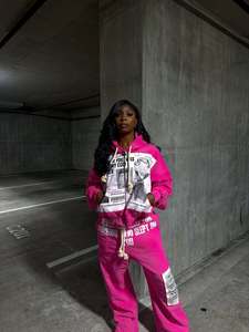 Streetwear personnalisé broderie Patch éponge française 100% coton couleur bloc Patchwork Plaid fermeture éclair à capuche pour hommes - Product Image 4