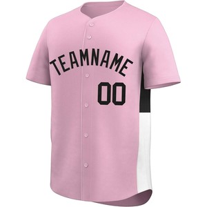 Jersey de béisbol personalizado con tela de malla bordada abotonada estilo profesional equipo de jóvenes adultos uniforme aparejo sarga número Dry Fit - Product Image 2