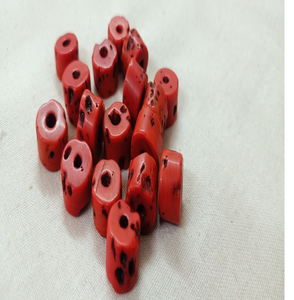 ลูกปัดแก้วลายจุดสีส้มและพื้นผิวสั่งทำสำหรับนักออกแบบเครื่องประดับวินเทจและจำหน่ายในร้านลูกปัด - Product Image 1