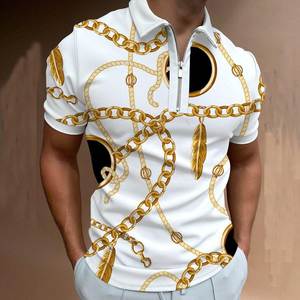 Camiseta de manga corta para hombre, Polo personalizado con logotipo bordado, 100% algodón, calidad superior - Product Image 2