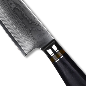 2025 nueva llegada japonés 8 pulgadas VG10 Damasco acero Kiritsuke Chef cuchillo cuchillos de cocina mango de ébano madera solidificada dirigida - Product Image 4