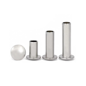 Remache Semitubular de Cabeza Redonda DIN6791 GB873, Acero Inoxidable A2-70 304, 1.6mm-10mm - Product Image 1