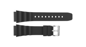 JD420 Unisex 20mm Black Silicone Sport Band Smartwatch Wristband Stainless Steel Adjustable Breathable Lightweight Durable Soft - Product Image 5