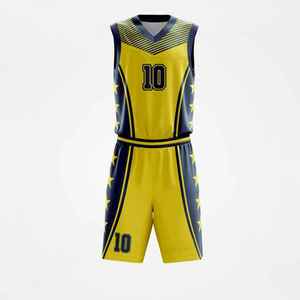 Fournisseur d'usine d'uniformes de basket-ball personnalisés tissu à séchage rapide évacuant l'humidité en polyester doux et respirant adapté aux équipes - Product Image 3