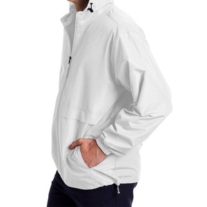 Veste coupe-vent en polyester à la mode pour hommes 100%, veste de pluie d'été coupe-vent et imperméable grande taille personnalisée 2026 vente en gros - Product Image 3