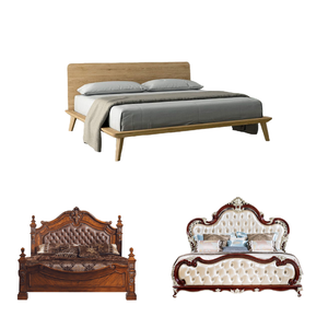 Ensemble complet de luxe moderne en bois massif très grand lit double pour chambre d'hôtel Style minimaliste en bois massif - Product Image 6